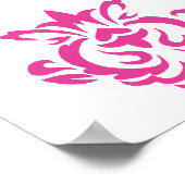 Baroque roze afdrukken poster (Hoek)