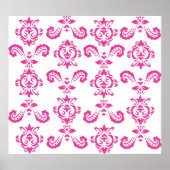 Baroque roze afdrukken poster (Voorkant)
