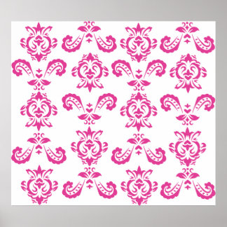 Baroque roze afdrukken poster