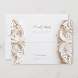 Baroque RSVP Card for Wedding Kaart