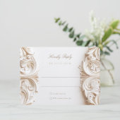 Baroque RSVP Card for Wedding Kaart (Staand voorkant)