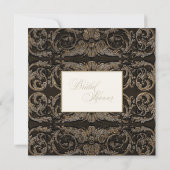  Baroque Shell Black in Golden Vrijgezellenfeest Kaart (Achterkant)