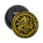  Baroque Sicilian Trinacria Button Flesopener (Voorkant)