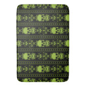 Baroque Skull Stripe Patroon Green Badmat (Voorkant Verticaal)