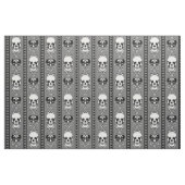 Baroque Skull Stripe Pattern Grey Fabric Stof (Fat Quarter)