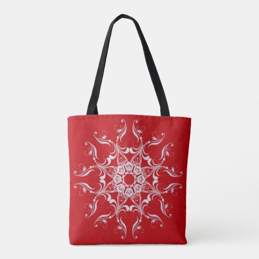 Baroque Stale Floral Mandala Tote Bag (Achterkant)