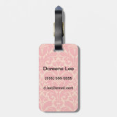 Baroque stijl demask achtergrond bagagelabel (Achterkant verticaal)