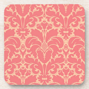 Baroque stijl demask achtergrond bier onderzetter