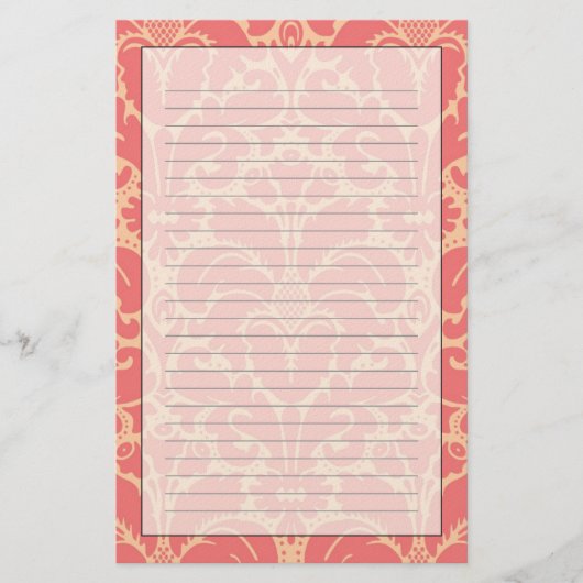 Baroque stijl demask achtergrond briefpapier (Voorkant)