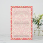 Baroque stijl demask achtergrond briefpapier (Staand voorkant)