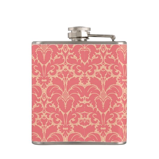 Baroque stijl demask achtergrond heupfles (Achterkant)