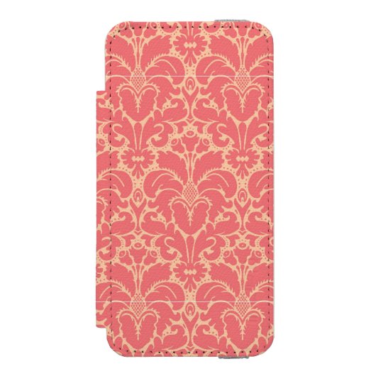 Baroque stijl demask achtergrond incipio iPhone portemonnee hoesje (Voorkant Agenda)