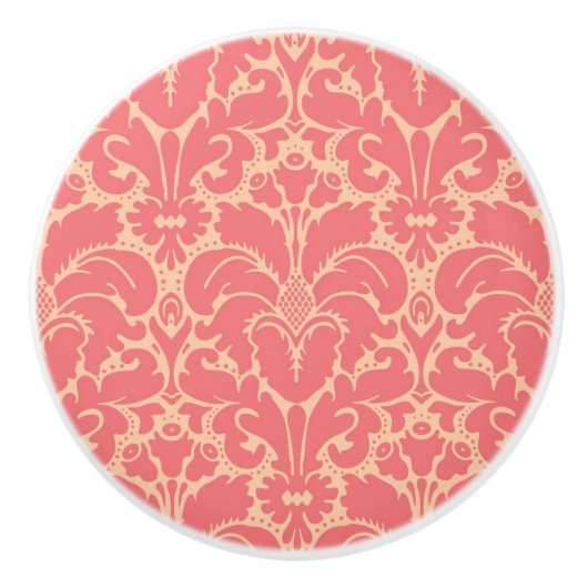 Baroque stijl demask achtergrond keramische knop (Voorkant)