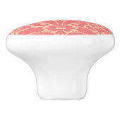 Baroque stijl demask achtergrond keramische knop (Zijkant)