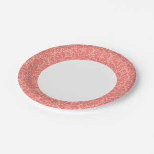 Baroque stijl demask achtergrond papieren bordje