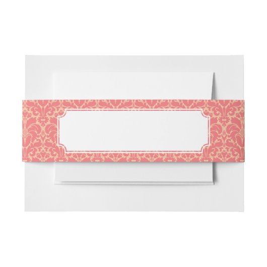 Baroque stijl demask achtergrond uitnodigingen wikkel (Voorkant Voorbeeld)