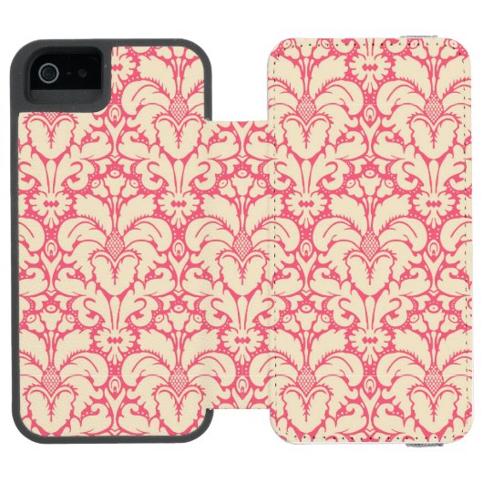Baroque stijl demask background 2 incipio iPhone portemonnee hoesje (Agenda Open)