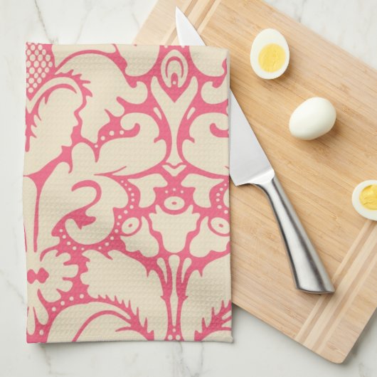 Baroque stijl demask background 2 theedoek (Quarter Fold)