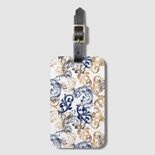 Baroque-Style Retro Classic Pattern  Bagagelabel (Voorkant (verticaal))