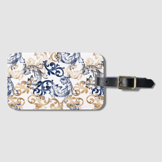 Baroque-Style Retro Classic Pattern  Bagagelabel (Voorkant (horizontaal))