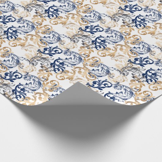 Baroque-Style Retro Classic Pattern Cadeaupapier (Hoek)