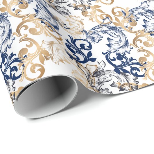 Baroque-Style Retro Classic Pattern  Cadeaupapier (Rol Hoek)