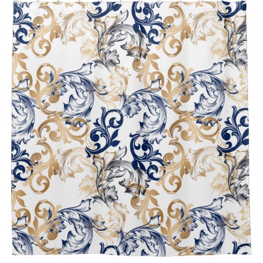 Baroque-Style Retro Classic Pattern  Douchegordijn (Voorkant)
