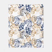 Baroque-Style Retro Classic Pattern Fleece Deken (Voorkant)