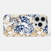 Baroque-Style Retro Classic Pattern iPhone Hoesje (Achterkant horizontaal)