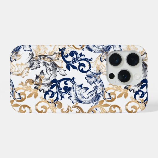 Baroque-Style Retro Classic Pattern  iPhone Hoesje (Achterkant horizontaal)