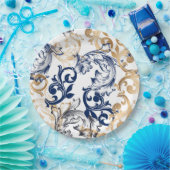 Baroque-Style Retro Classic Pattern  Papieren Bordje (Feest)