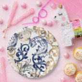 Baroque-Style Retro Classic Pattern  Papieren Bordje (Feest)