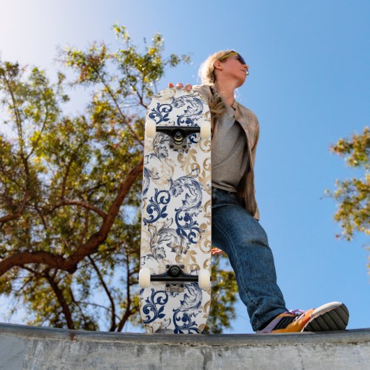 Baroque-Style Retro Classic Pattern  Persoonlijk Skateboard (Buiten 1)