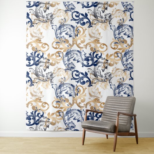 Baroque-Style Retro Classic Pattern  Wandkleed (In situ)