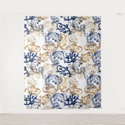 Baroque-Style Retro Classic Pattern  Wandkleed (Voorkant)