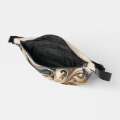 Baroque Swirl Pattern in Blue & Gold Heuptasje (Open)