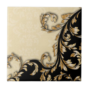 Baroque Swirls Tile Tegeltje