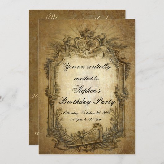 Baroque uitnodiging (Voorkant / Achterkant)