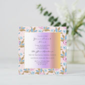 Baroque Versaille Marie Antoinette Floral Pastel Kaart (Staand voorkant)