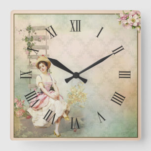 Baroque Vierkante Klok