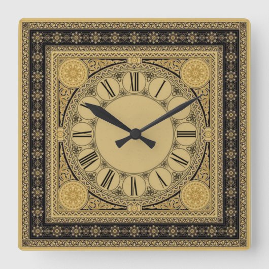Baroque Vierkante Klok (Voorkant)