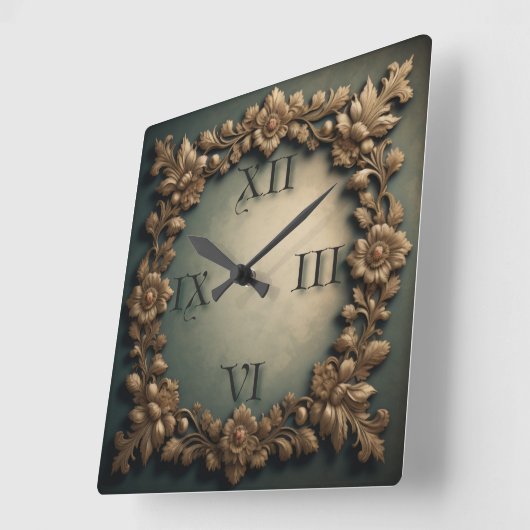 Baroque Vierkante Klok (Hoek)