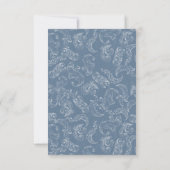 Baroque Vintage Damask Wedding Bedankkaart (Achterkant)