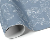 Baroque Vintage Damask Wedding Cadeaupapier (Rol Hoek)