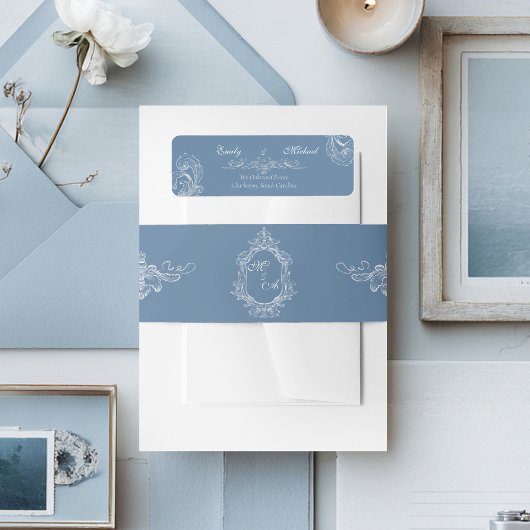 Baroque Vintage Damask Wedding  Etiket