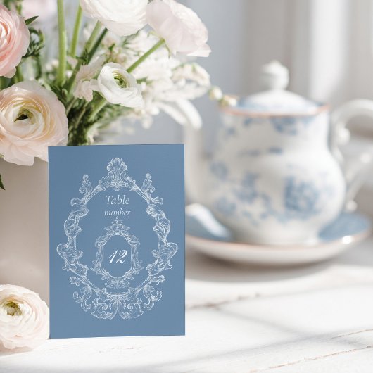 Baroque Vintage Damask Wedding Kaart
