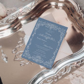 Baroque Vintage Damask Wedding Kaart