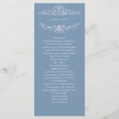 Baroque Vintage Damask Wedding Programmakaart (Achterkant)