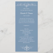 Baroque Vintage Damask Wedding Programmakaart (Voorkant)