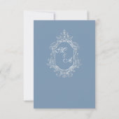 Baroque Vintage Damask Wedding Response Card RSVP Kaartje (Achterkant)